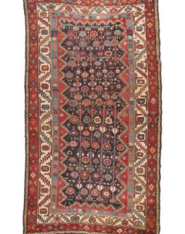 Antique Lory Hand-Knotted Central Persian Rug