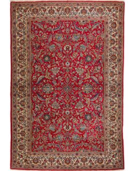 Antique Toudeshk Nain Hand-Knotted Central Persian Rug