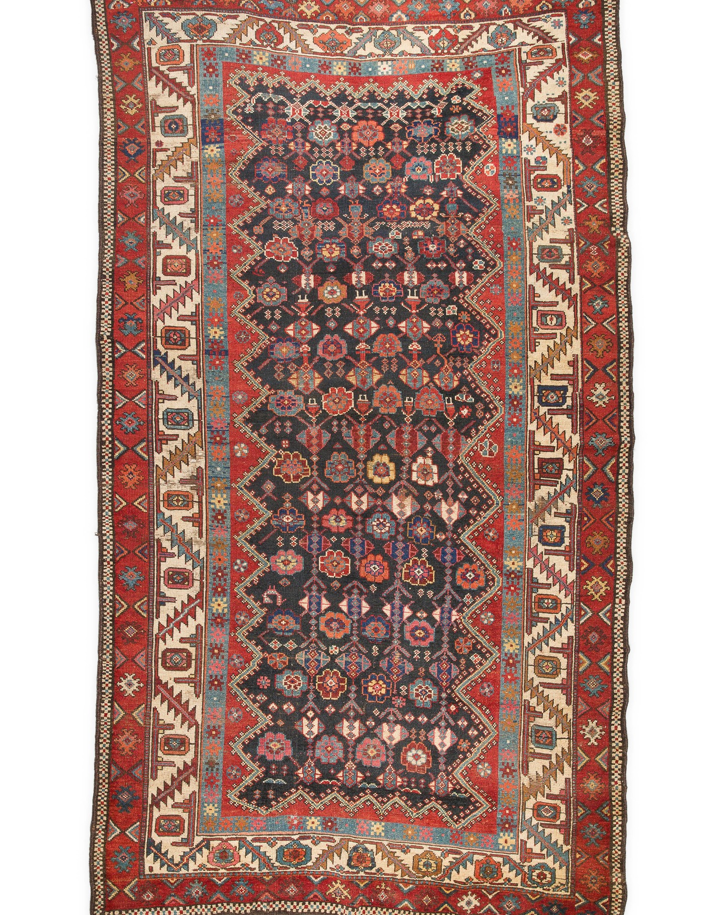 Antique Lory Hand-Knotted Central Persian Rug