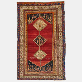 Antique Malayer Hand-Knotted Persian Rug