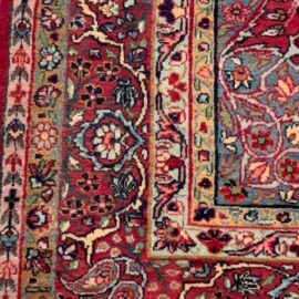 Antique Ravar Kerman Hand-Knotted Persian Rug